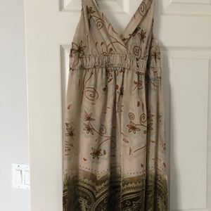 Velvet burnout silk dress